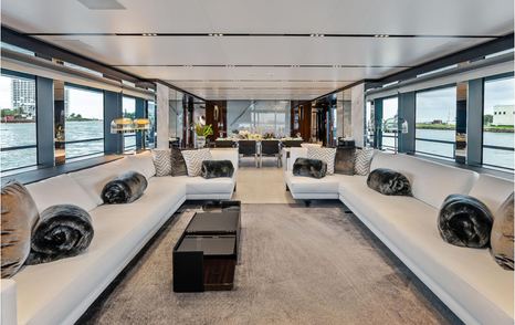 Riva motor yacht Euro main saloon lounge area 