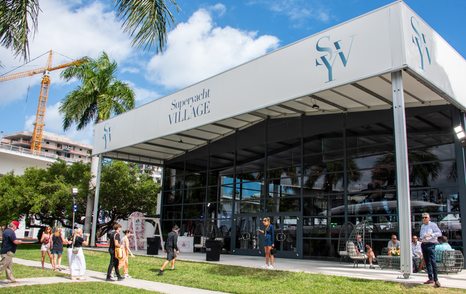 Exterior view of the Superyacht Village at FLIBS