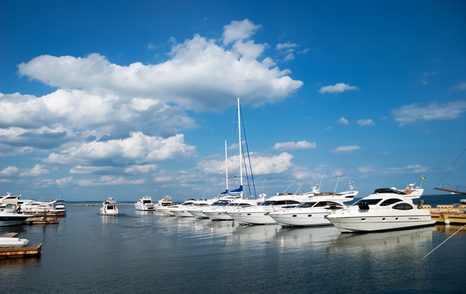 yachts in a marina