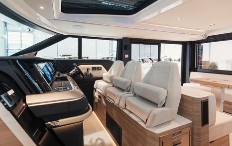 Saxdor-460-GTC-Review-helm-seats-in-enclosed-pilothouse