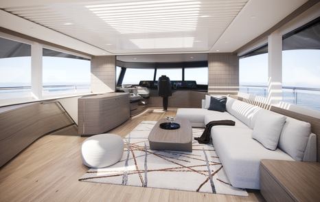 Bright and airy interior on Princess X95