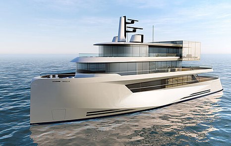 CGI of CUBE superyacht concept