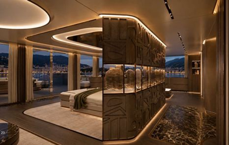 Tureddi Yachts Stil Novo 52M yacht cabin with windows 