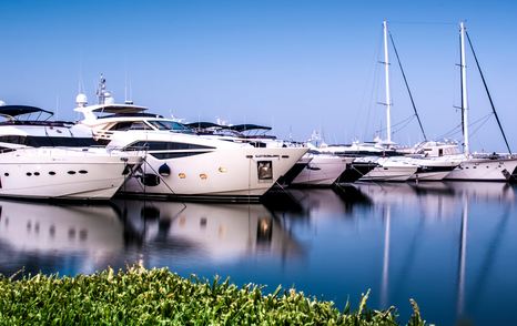 yacht marina provides protection and security