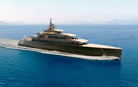 Rendering of superyacht Thalassa by Feadship under way 