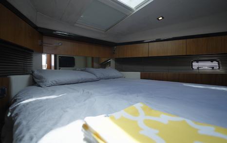 Fairline Squadron 42 main owner cabin with sunroof