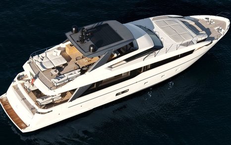 Sanlorenzo SL86A motor yacht at anchor