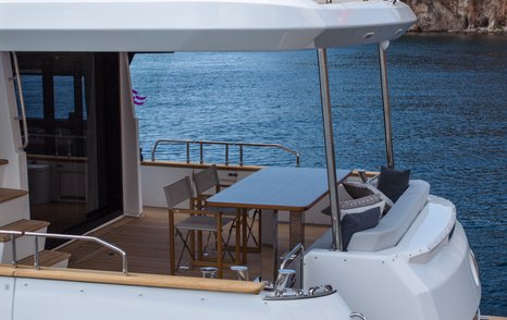 Sirena 60 motor yacht main aft deck seating 