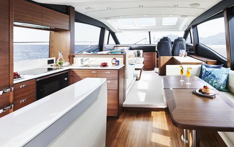 Princess S62 sportsbridge yacht salon