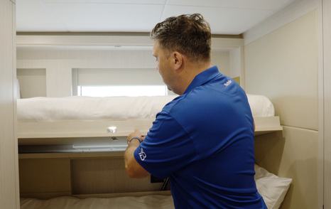 Jack Haines in main crew accommodation