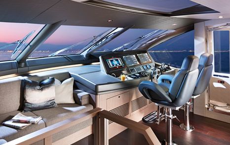 Sunseeker-76-Yacht-Review-helm-with-bench-alongside