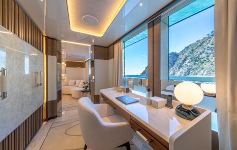 Bilgin Yachts superyacht Camila master cabin desk area 