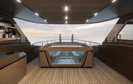 Deck Jacuzzi onboard superyacht RAJA²