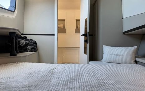 Technohull Alpha 45 dayboat cabin door