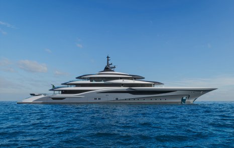 Rendering of ISA Amarcord 86 superyacht