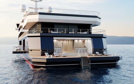 Damen Yachting SeaXplorer 105s stern beach club