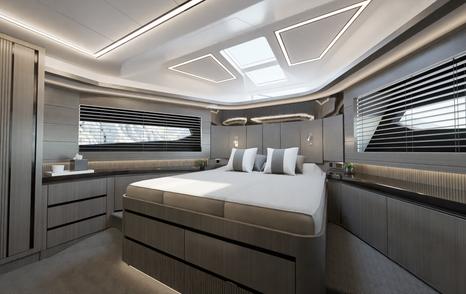 Rendering of bed in the Pearl 63 