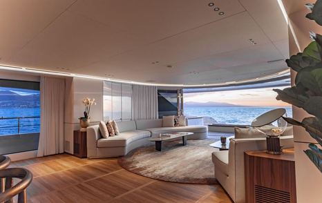 Benetti yacht Cada Dia main saloon lounge 