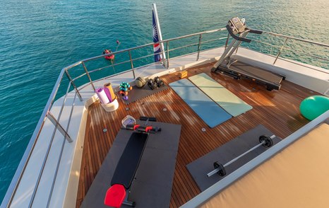 Superyacht Safe Haven outdoor gym area