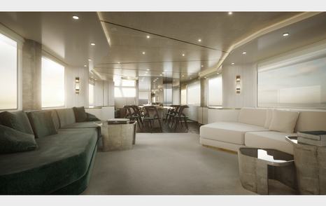 airy salon area on azimut magellano 25 metri