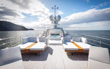 Amels superyacht Step One sundeck with spa pool 