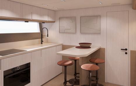 Pardo-E72-Review-galley-down-breakfast-bar