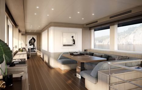 superyacht AF main saloon dining area 