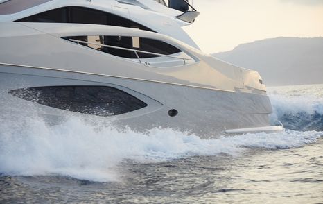 A side view of the aft section of superyacht ADONIS