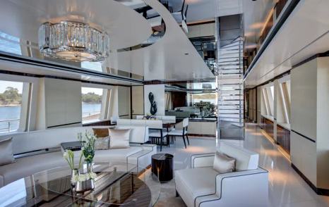 Superyacht Excellence V main saloon