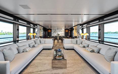 Riva yacht Tenacious main saloon lounge 