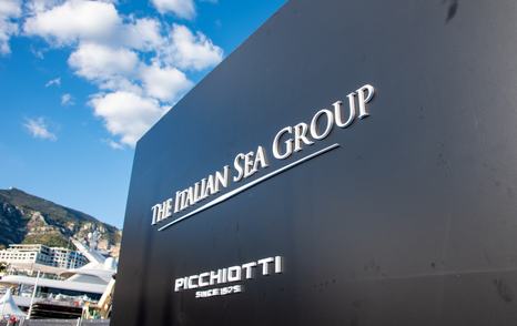 The Italian Sea Group stand at the 2025 Monaco Yacht Show