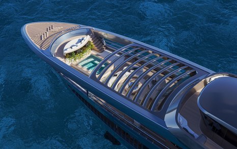  RMK Yachts superyacht Arcane Era bow with pool 