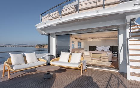 Explorer yacht Mitan master cabin owner's deck 