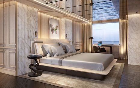 Superyacht Raja² guest cabin