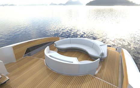 A digital rendering of a new range of yacht