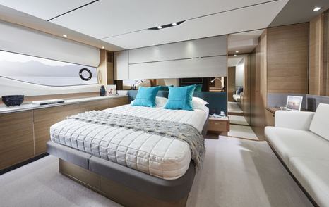 owners cabin on a Princess V Class yacht