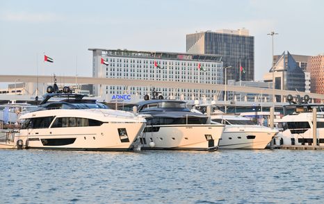 Motor yachts berthed at ADIBS