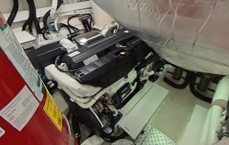 Riviera-6000-Sport-Yacht-Platinum-Edition-Review-Volvo-Penta-IPS950-engine-installation-detail