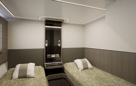 Rendering of the Pearl 63's twin room 