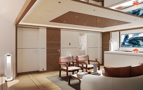 Rendering of Superyacht Project Frida beach club interior 