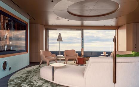  Cantiere delle Marche yacht Parati saloon with TV 