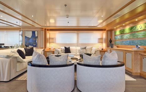 Codecasa superyacht Theolina main saloon lounge