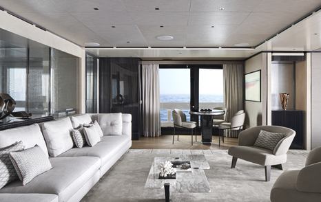 Luxurious interiors on Cloud 9 superyacht