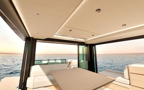 Saxdor 460 GTC boat interior 