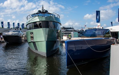 Superyachts berthed at FLIBS