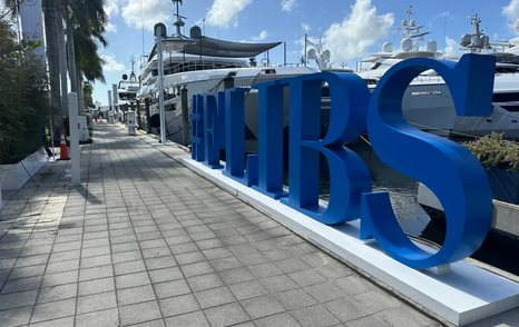 Close up of a large freestanding sign saying FLIBS