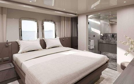 Rendering of Superyacht Paname guest cabin