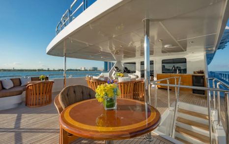 Superyacht I Love This Boat's aft deck