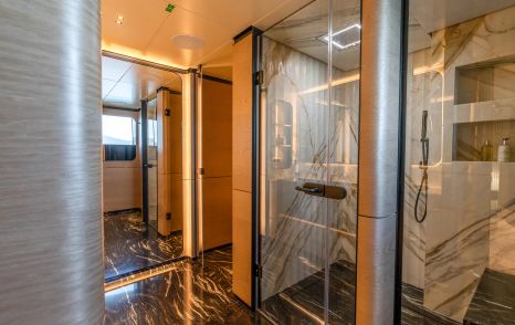 Motor yacht Kasif master cabin ensuite shower