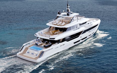 superyacht DOM133 model rendering view of decks